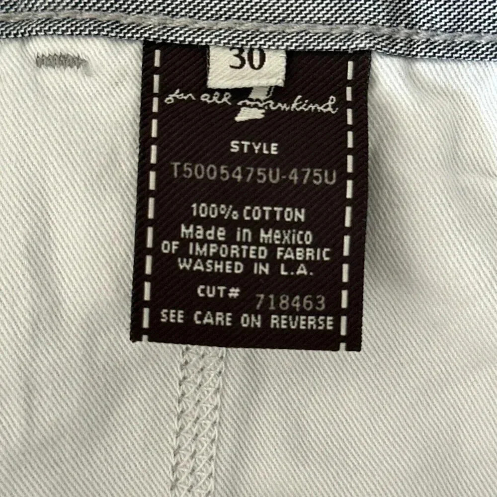 7 For All Mankind Shorts Mens 30 Grey Cargo Classic Fit Casual Preppy Summer - Picture 10 of 14